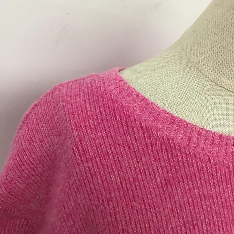 ザラ ZARA ニット、セーター 長袖 長袖ニットカットソー ニット セーター クルーネックニット M 無地 桃 / ピンク /  レディース USED 古着 中古 10124224