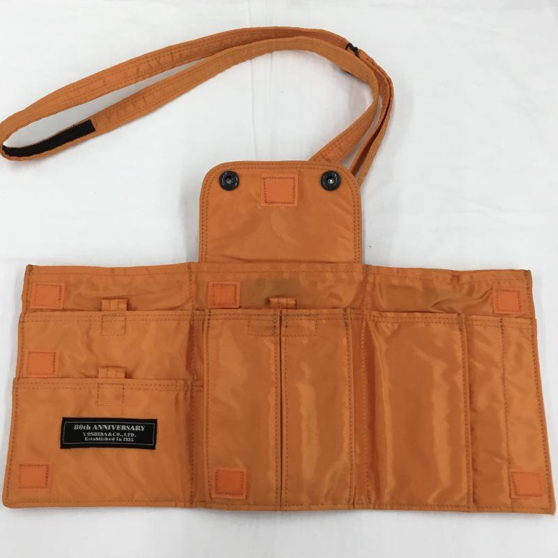 ポーター PORTER ショルダーバッグ ショルダーバッグ TANKER 80th ANNIVERSARY MODEL ロゴ、文字 橙 / オレンジ / X 黒 / ブラック / X チャコールグレー / チャコールグレー /  メンズ USED 古着 中古 10130258