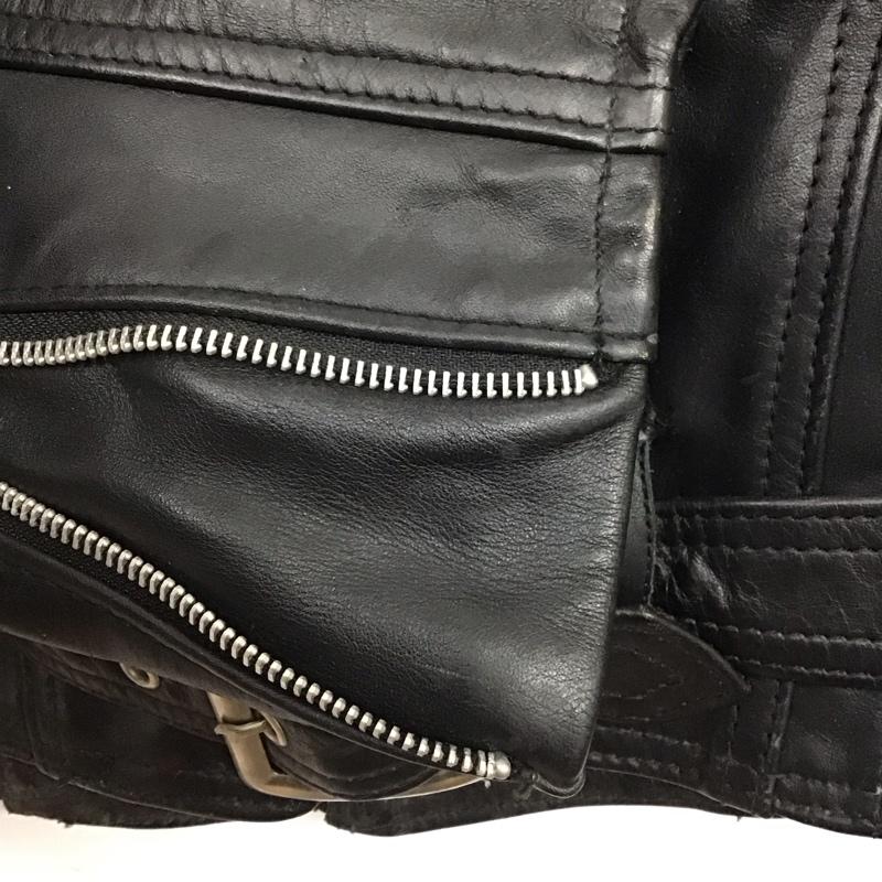 ショット schott ジャケット、上着 ジャケット、ブレザー レザージャケット ジップアップジャケット アウター 古着 90s 無地 黒 / ブラック /  メンズ USED 古着 中古 10144450