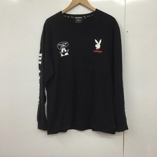 マーク・ゴンザレス Mark Gonzales カットソー 長袖 長袖カットソー プリントカットソー クルーネック XL プリント 黒 / ブラック /  メンズ USED 古着 中古 10142355