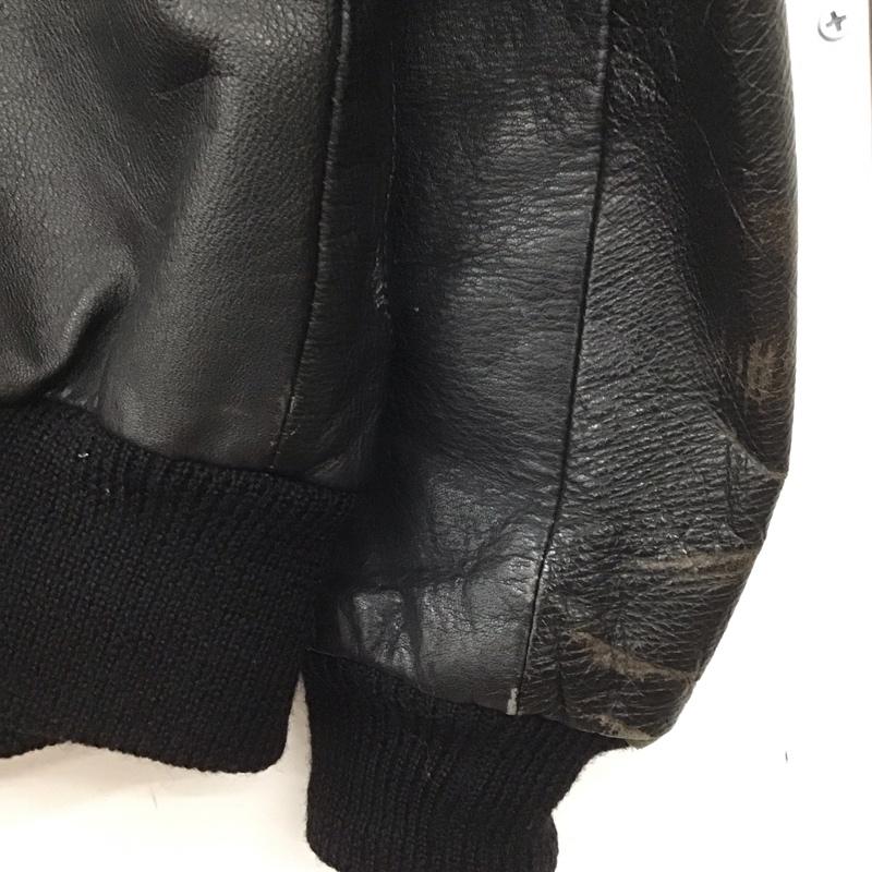 古着 USED ジャケット、上着 レザージャケット 牛革 M 無地 黒 / ブラック /  メンズ USED 古着 中古 10145206