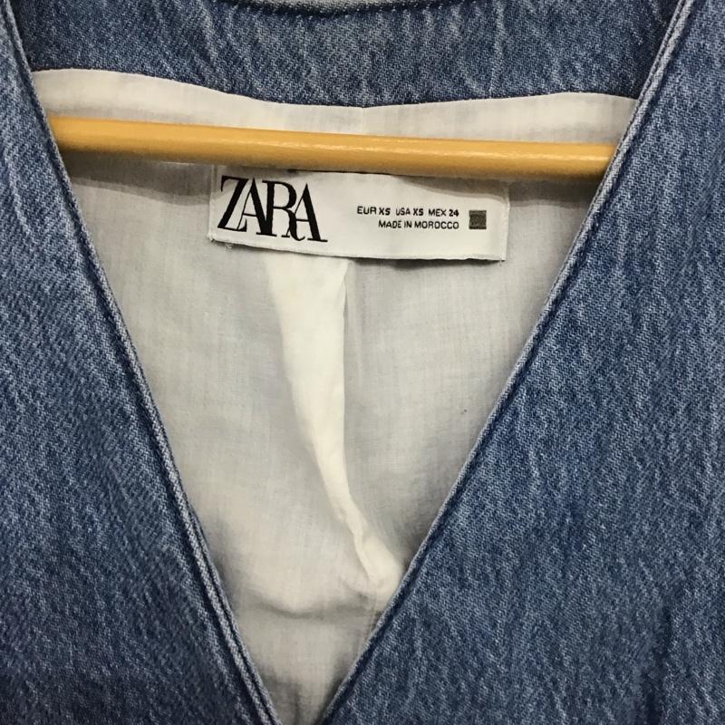 ザラ ZARA ベスト ベスト デニム 8519 917 405 XS 無地 青 / ブルー /  レディース USED 古着 中古 10139265