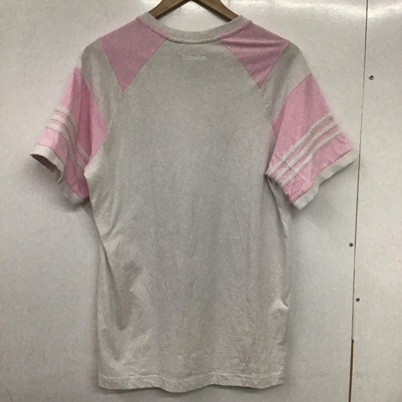 アディダス adidas Tシャツ 半袖 半袖カットソー プリントTシャツ クルーネックカットソー ロゴ、文字 白 / ホワイト / X 桃 / ピンク /  メンズ USED 古着 中古 10133718