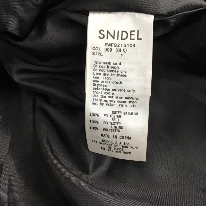 スナイデル SNIDEL スカート ロングスカート ロングスカート フレアスカート カジュアルスカート 1 無地 黒 / ブラック /  レディース USED 古着 中古 10149552
