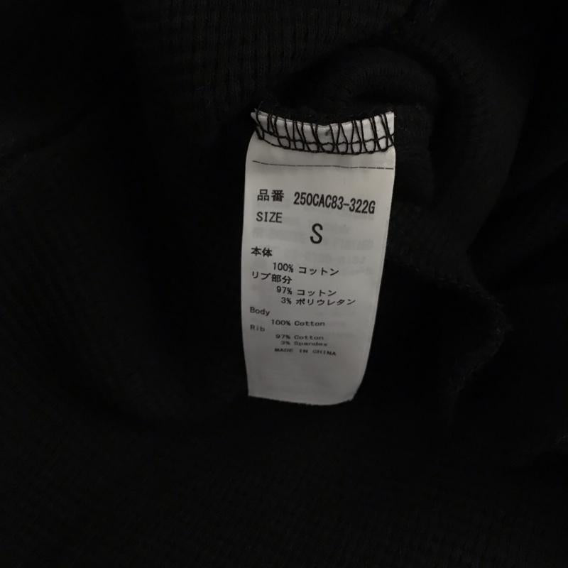 アズールバイマウジー AZUL BY MOUSSY ワンピース ロングスカート 250CA83-322G ワッフル リングスナップ スリットワンピース 七分袖 S 無地 黒 / ブラック /  レディース USED 古着 中古 10120044