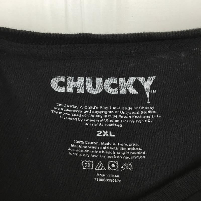 ユーズドクロージング used clothes Tシャツ 半袖 ムービーTシャツ　チャイルドプレイ　チャッキー XXL キャラクター 黒 / ブラック /  メンズ USED 古着 中古 10127272