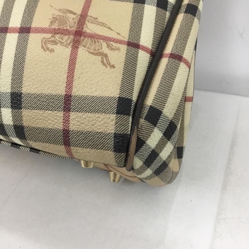 バーバリー BURBERRY トートバッグ トートバッグ ノバチェック ハンドバッグ チェック ベージュ / ベージュ / X ダークブラウン / ダークブラウン /  レディース USED 古着 中古 10133545