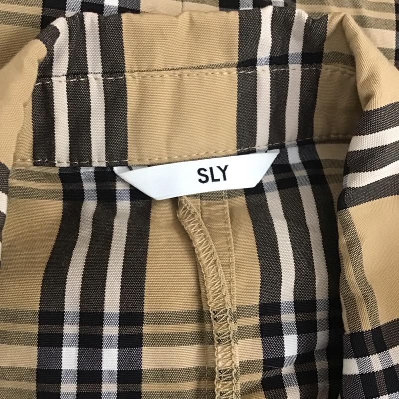 スライ SLY ワンピース ミニスカート 030BAM33-2630 ALAND CHECK SH DRESS シャツワンピース 1 チェック ベージュ / ベージュ / X 黒 / ブラック / X 白 / ホワイト /  レディース USED 古着 中古 10107963