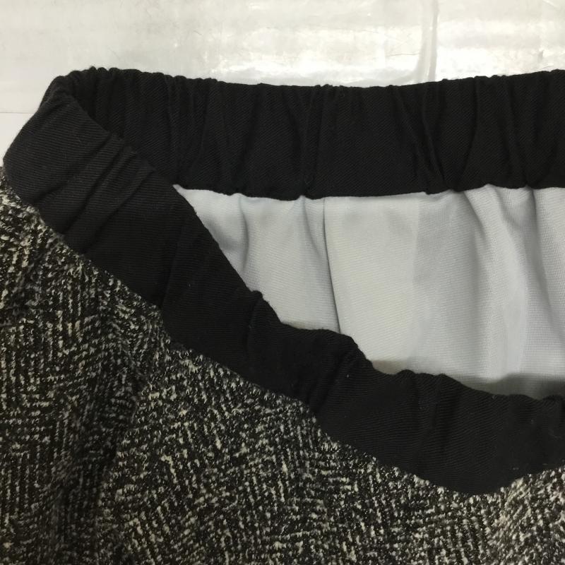 アダムエロペ ADAM ET ROPE  スカート ミニスカート 38  黒 / ブラック / X 白 / ホワイト /  レディース USED 古着 中古 10043341