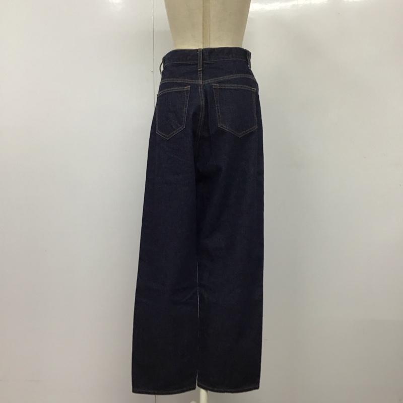 ローリーズファーム LOWRYS FARM パンツ デニム、ジーンズ LFD50002AD CONEストレートワイド M 無地 紺 / ネイビー /  レディース USED 古着 中古 10114585