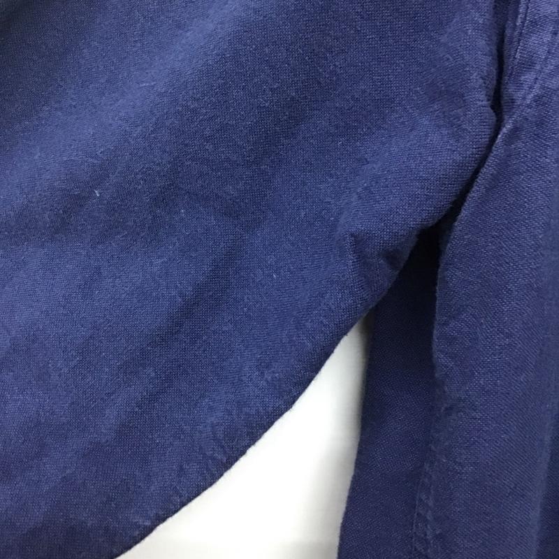 エムエイチエル MHL. シャツ、ブラウス 長袖 596-8150500 コットン M 無地 紺 / ネイビー /  メンズ USED 古着 中古 10145216