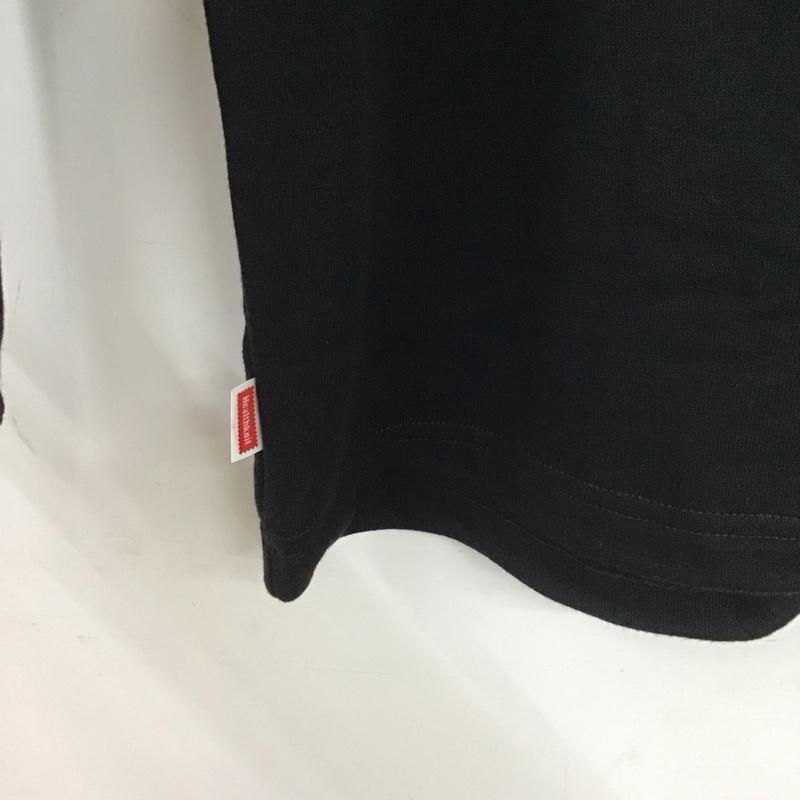ヘルスニット Healthknit カットソー 長袖 長袖カットソー プリントカットソー クルーネック L 無地 黒 / ブラック /  メンズ USED 古着 中古 10146707