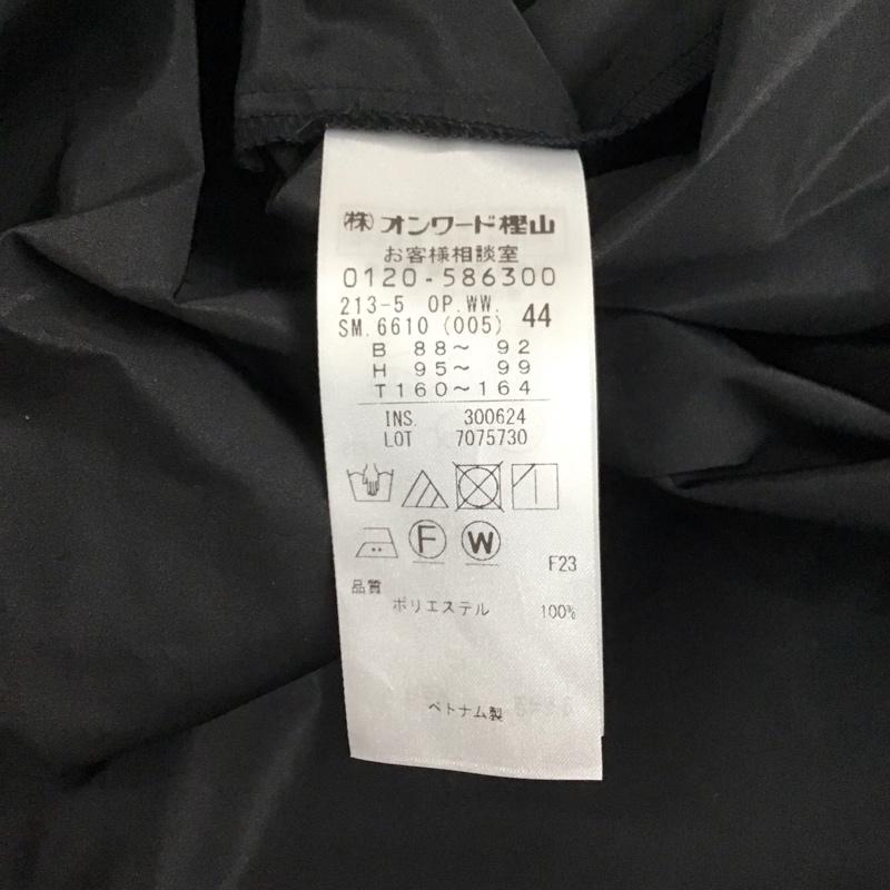 ニジュウサンク 23区 ワンピース ロングスカート 半袖ロングワンピース フレアスカート Vネック 44 無地 黒 / ブラック /  レディース USED 古着 中古 10122499