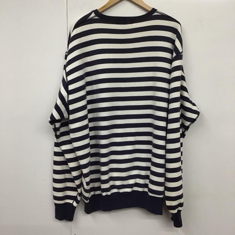 ポロバイラルフローレン Polo by RALPH LAUREN トレーナー 長袖 90s L ボーダー柄 白 / ホワイト / X 紺 / ネイビー /  メンズ USED 古着 中古 10132029