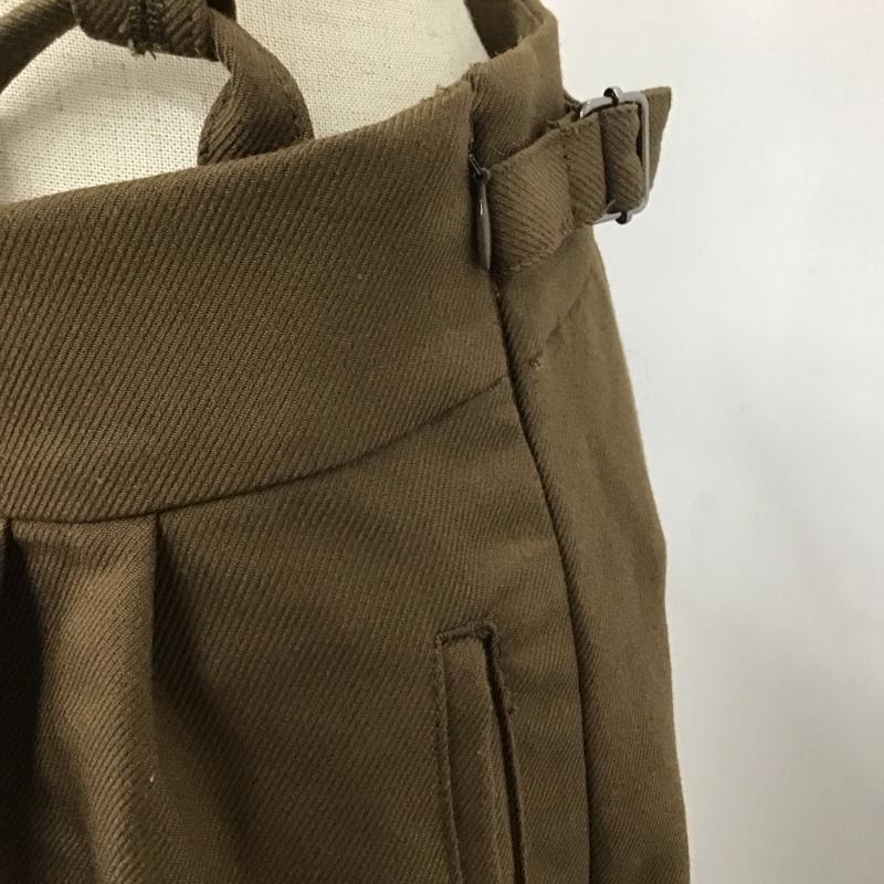 ローリーズファーム LOWRYS FARM ボトムス ボトムス LF520053AD サス付きパンツ ワイドパンツ タックパンツ FREE 無地 茶 / ブラウン /  レディース USED 古着 中古 10112347