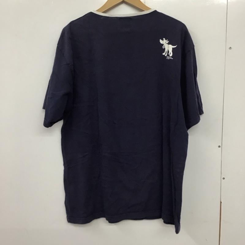 ショーナンボー Shonanbo Tシャツ 半袖 半袖カットソー プリントTシャツ ヘンリーネックカットソー XL プリント 紺 / ネイビー /  メンズ USED 古着 中古 10136093
