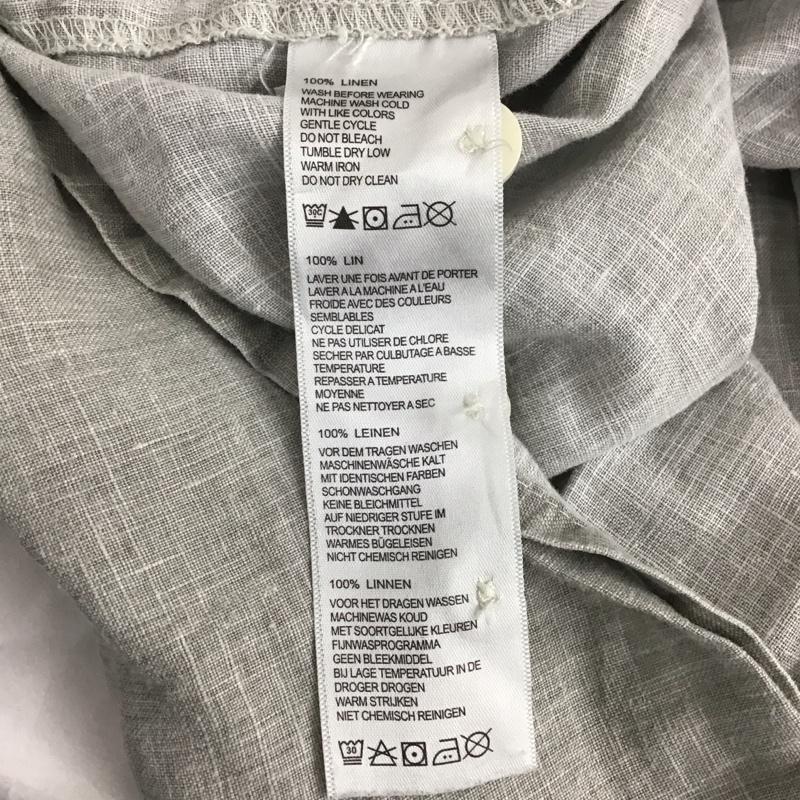 トミーバハマ Tommy Bahama シャツ、ブラウス 長袖 長袖シャツ カラーシャツ ポケットシャツ 長袖カットソー XXL ロゴ、文字 灰 / グレー /  メンズ USED 古着 中古 10119946