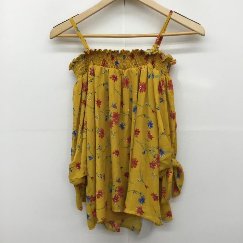 イング INGNI カットソー 半袖 M 花柄 マスタード / マスタード /  レディース USED 古着 中古 10141843