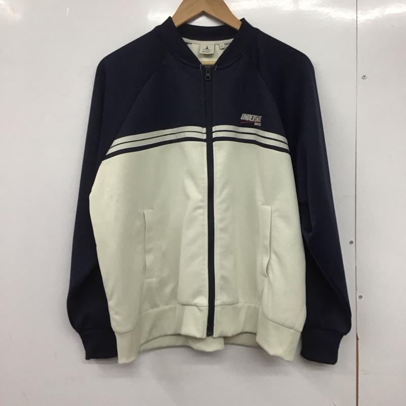 ニコアンド niko and... ジャケット、上着 ジャケット、ブレザー NKN45614AD ジャージ トラックジャケット L ロゴ、文字 紺 / ネイビー / X アイボリー / アイボリー /  レディース USED 古着 中古 10146597