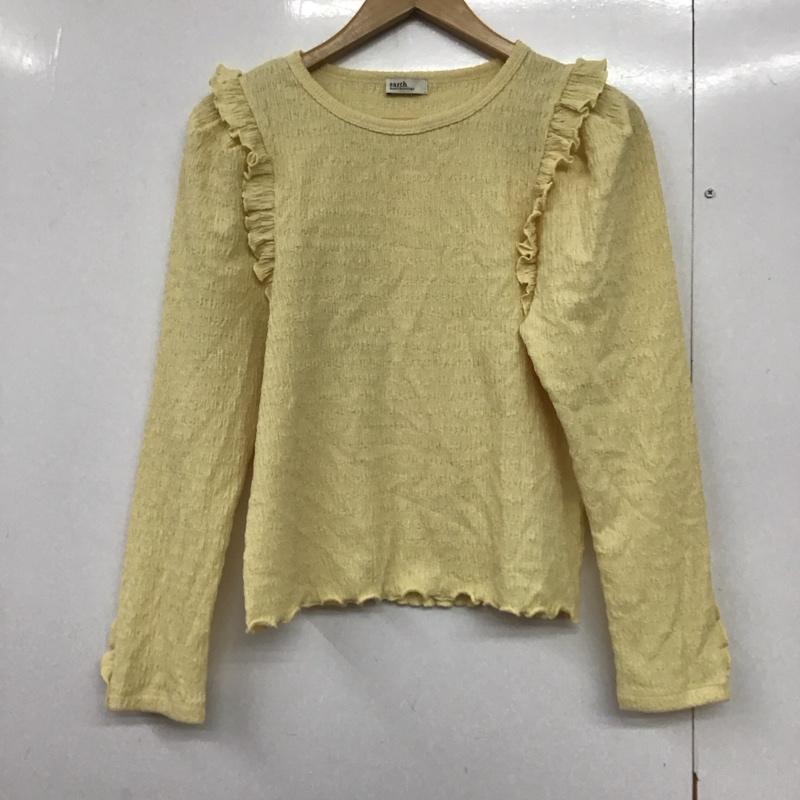 アースミュージックアンドエコロジー earth music&ecology カットソー 長袖 FREE 無地 黄 / イエロー /  レディース USED 古着 中古 10142132