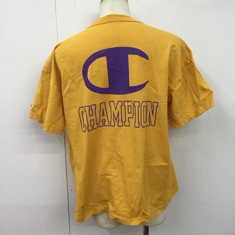 チャンピオン Campion Tシャツ 半袖 L 無地 黄 / イエロー /  メンズ USED 古着 中古 10128256
