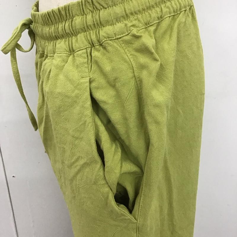 フリークスストア FREAK S STORE パンツ ワークパンツ、ペインターパンツ 221-3427 ワイドパンツ カジュアルパンツ ストレッチパンツ FREE 無地 緑 / グリーン /  レディース USED 古着 中古 10110267