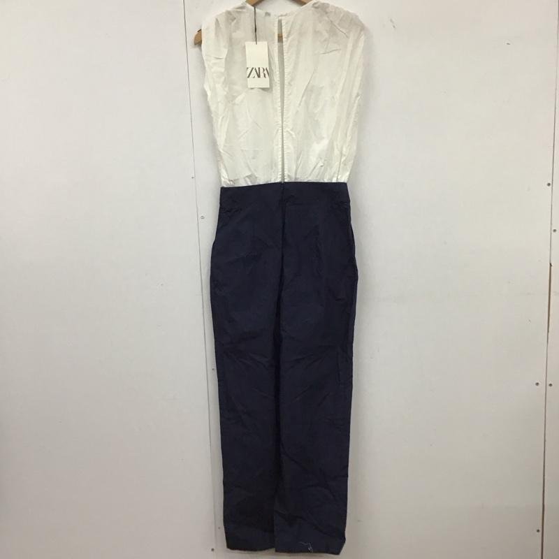 ザラ ZARA ワンピース・ドレス・オールインワン ワンピース・ドレス・オールインワン オーバーオール つなぎ オールインワン XS 無地 白 / ホワイト / X 紺 / ネイビー /  レディース USED 古着 中古 10136046