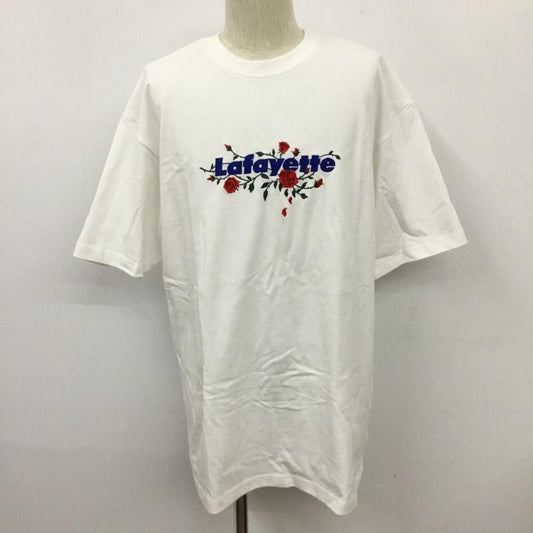 ラファイエット Lafayette Tシャツ 半袖 半袖カットソー プリントTシャツ クルーネックカットソー XL ロゴ、文字 白 / ホワイト /  メンズ USED 古着 中古 10110016