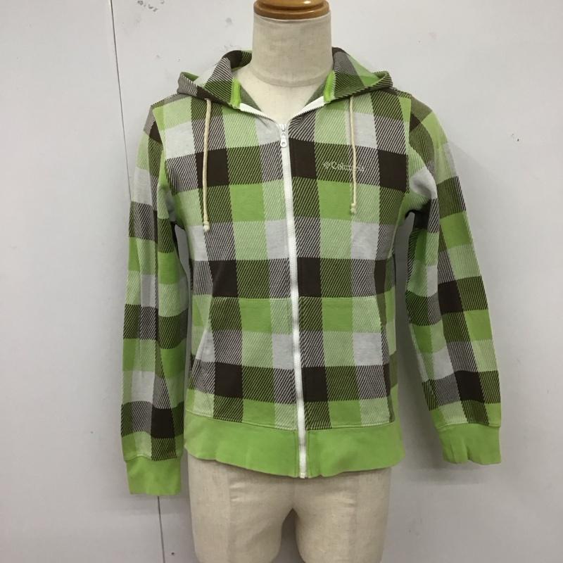 コロンビア Columbia パーカー 長袖 ジップパーカー S ロゴ、文字 X チェック マルチカラー / マルチカラー /  メンズ USED 古着 中古 10124441