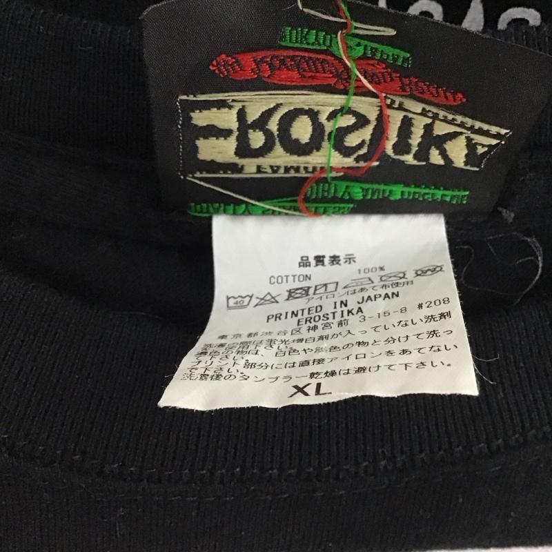 エロスティカ EROSTiKA Tシャツ 半袖 キラーコンドーム　映画　Tシャツ XL プリント 黒 / ブラック /  メンズ USED 古着 中古 10130109
