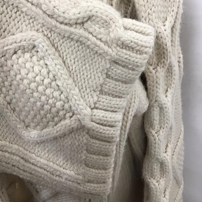 ザラ ZARA カーディガン 長袖 3653 102 712 フードニット タグ付き L  アイボリー / アイボリー /  レディース USED 古着 中古 10115278