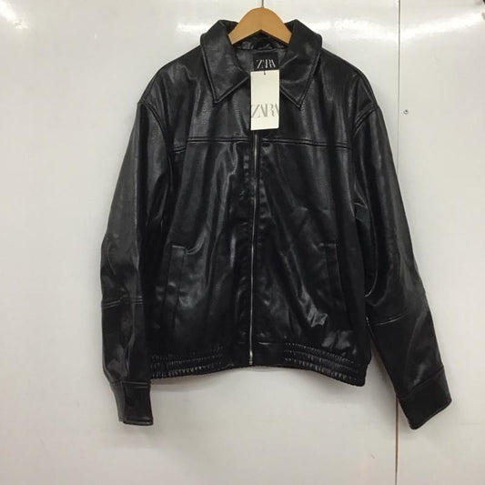 ザラ ZARA ジャケット、上着 ジャンパー、ブルゾン 4391/874/800 レザージャケット XS 無地 黒 / ブラック /  レディース USED 古着 中古 10141707