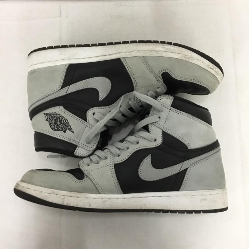 ナイキ NIKE スニーカー スニーカー 55588-035 AIR JORDAN 1 RETRO HIGH OG 27.5cm 27.5cm ロゴ、文字 黒 / ブラック / X 灰 / グレー /  メンズ USED 古着 中古 10149891