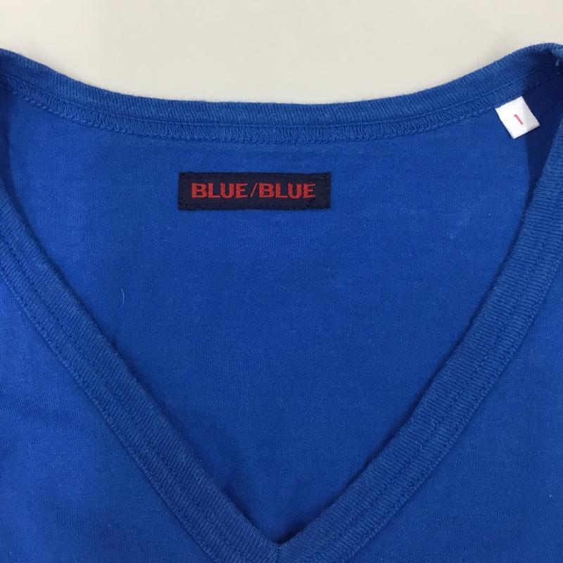 ブルーブルー BLUE BLUE Tシャツ 半袖 700039-171 Vネック 1 ロゴ、文字 青 / ブルー /  メンズ USED 古着 中古 10115522