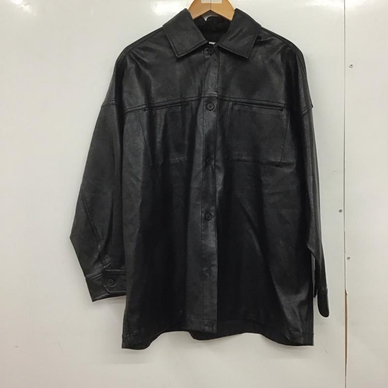 ニコアンド niko and... シャツ、ブラウス 長袖 長袖シャツ フェイクレザーシャツ FREE 無地 黒 / ブラック /  レディース USED 古着 中古 10146685