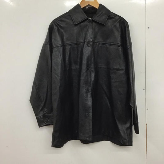 ニコアンド niko and... シャツ、ブラウス 長袖 長袖シャツ フェイクレザーシャツ FREE 無地 黒 / ブラック /  レディース USED 古着 中古 10146685