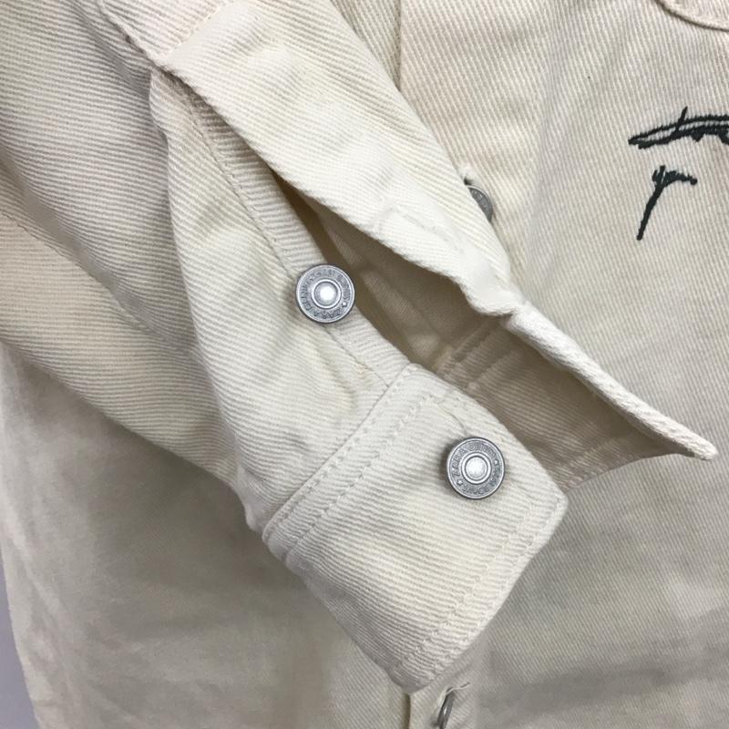 ザラ ZARA シャツ、ブラウス 長袖 長袖シャツ カラーシャツ プリントシャツカットソー アウター S プリント オフホワイト / オフホワイト /  メンズ USED 古着 中古 10107232