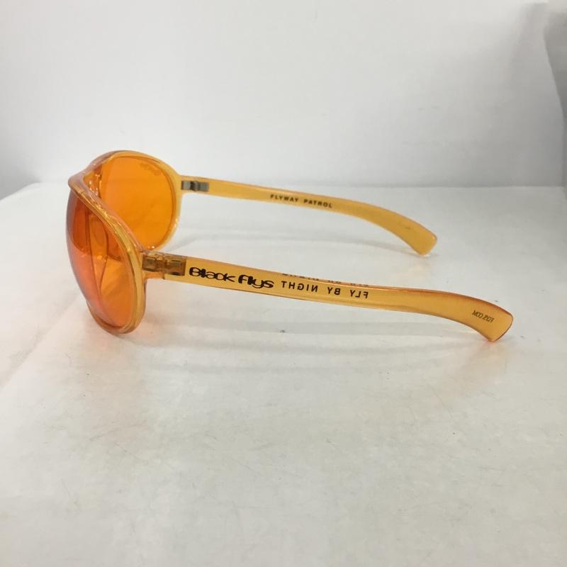 ブラックフライズ BLACK FLYS めがね・サングラス サングラス FLYWAY PATROL FLY BY NIGHT ケース付き ロゴ、文字 橙 / オレンジ /  メンズ USED 古着 中古 10141899