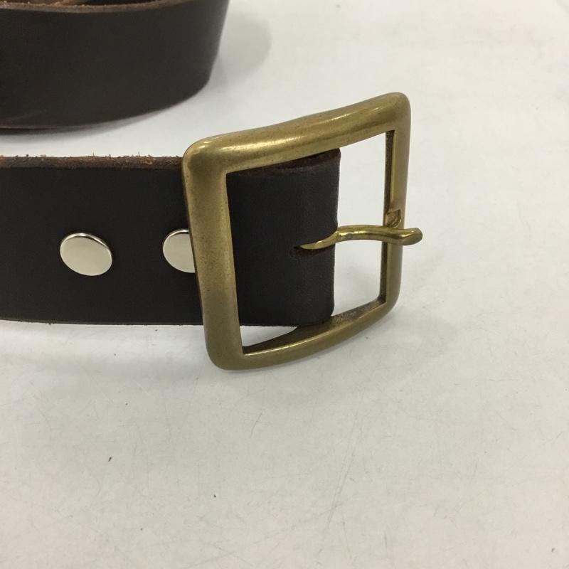 スティーブンソンオーバーオール STEVENSON OVERALL CO. ベルト・バックル ベルト GALLISON BELT レザー 箱有 無地 黒 / ブラック /  メンズ USED 古着 中古 10147427