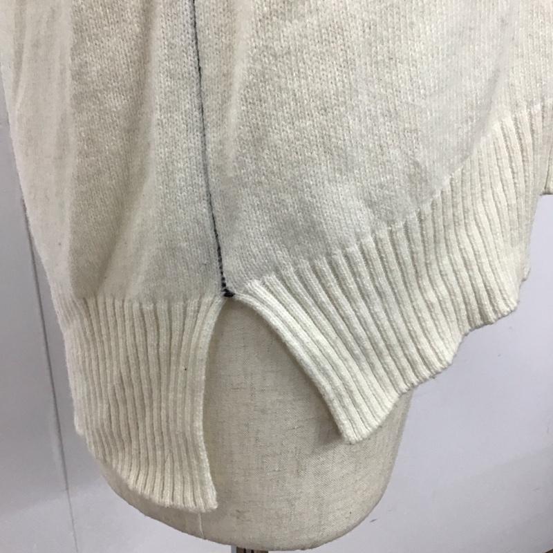 ディーゼル DIESEL ニット、セーター 長袖 配色ステッチ L 無地 白 / ホワイト /  メンズ USED 古着 中古 10118334