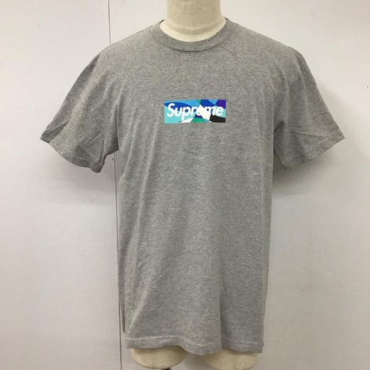 シュプリーム Supreme Tシャツ 半袖 2021ss EmilioPucciBoxLogoTee 半袖カットソー プリントTシャツ M ロゴ、文字 灰 / グレー /  メンズ USED 古着 中古 10116414