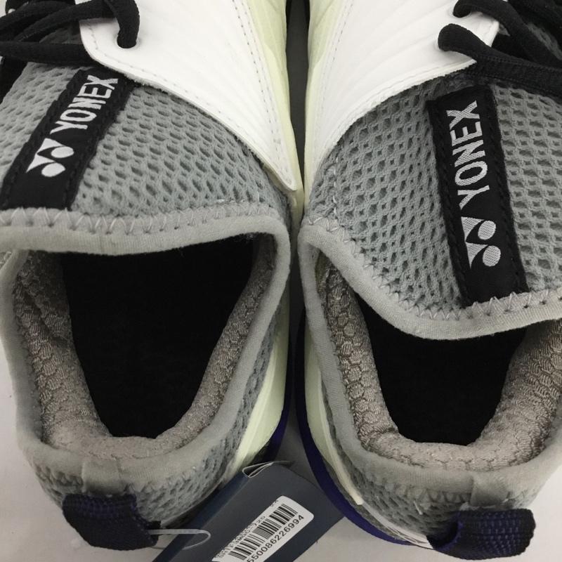 ヨネックス YONEX スニーカー スニーカー SHTF3MGC パワークッションフュージョンレブ3メンGC テニスシューズ 箱有 24.5cm 24.5cm ロゴ、文字 白 / ホワイト / X 青 / ブルー / X 灰 / グレー /  レディース USED 古着 中古 10147956