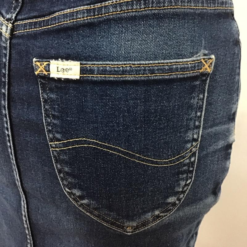 リー Lee スカート ひざ丈スカート LL0708 HERITAGE LASTIC HIGHペンシルスカート XS 無地 青 / ブルー /  レディース USED 古着 中古 10112989