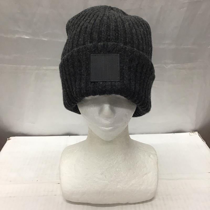マークジェイコブス MARCJACOBS 帽子 ニット帽 N903W17RE22 The Ribbed Beanie ロゴ、文字 チャコールグレー / チャコールグレー /  メンズ USED 古着 中古 10118152