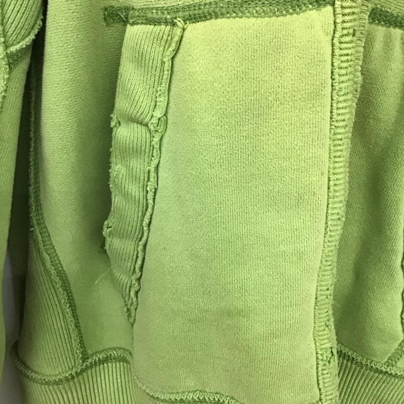 アバクロンビーアンドフィッチ ABERCROMBIE&FITCH パーカー 長袖 ジップアップパーカー 長袖パーカー カジュアルジャケット L ロゴ、文字 黄緑 / イエローグリーン /  メンズ USED 古着 中古 10132075