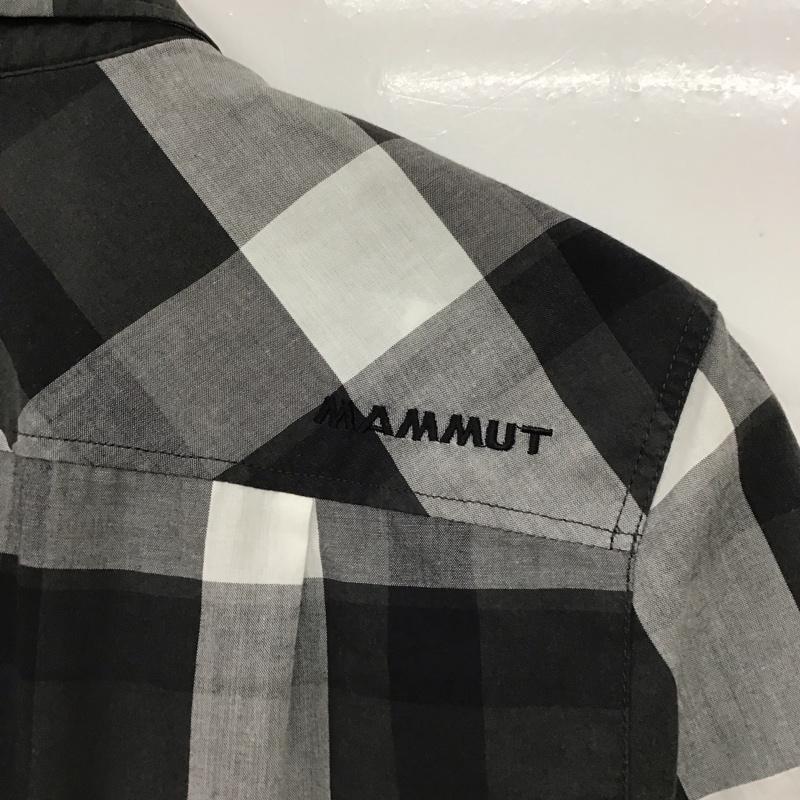 マムート Mammut シャツ、ブラウス 半袖 半袖シャツ チェックシャツ カラーシャツ S ロゴ、文字 灰 / グレー /  メンズ USED 古着 中古 10149591