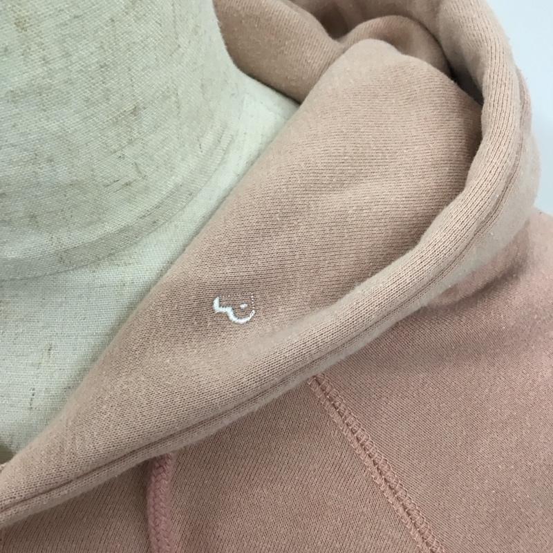 パパス PAPAS パーカー 長袖 L ロゴ、文字 桃 / ピンク /  メンズ USED 古着 中古 10123501