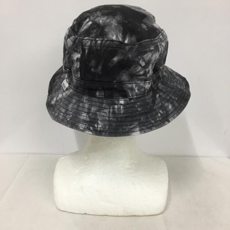 アダムス ADAMS 帽子 ハット バケットハット タイダイ染め ロゴ、文字 黒 / ブラック /  メンズ USED 古着 中古 10143303