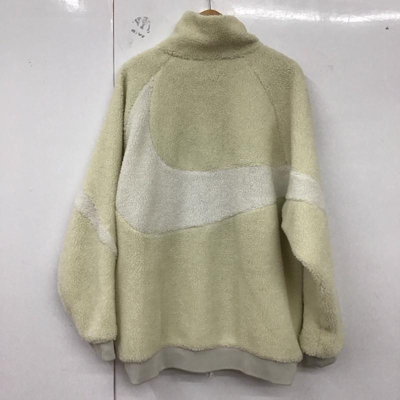 ナイキ NIKE ジャケット、上着 ジャケット、ブレザー bq6546-070 リバーシブルボアジャケット ジップアップジャケット XXL ロゴ、文字 白 / ホワイト /  メンズ USED 古着 中古 10129610