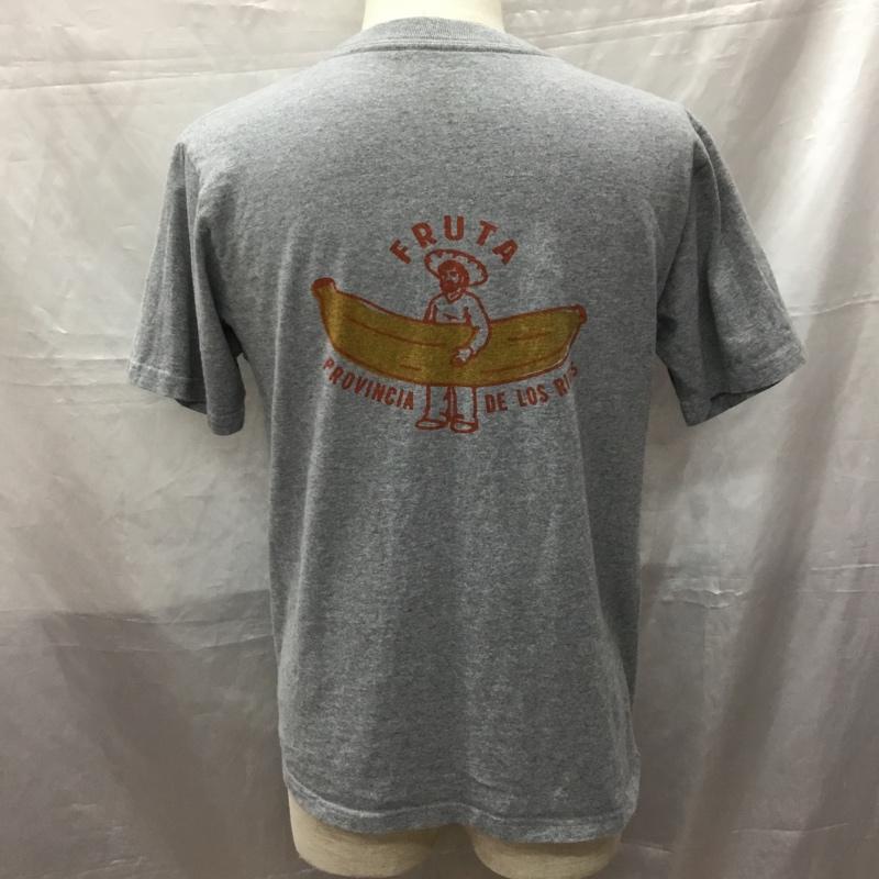 エドウィン EDWIN Tシャツ 半袖 ET8036 クルーネック バックプリント M ロゴ、文字 灰 / グレー /  メンズ USED 古着 中古 10115519